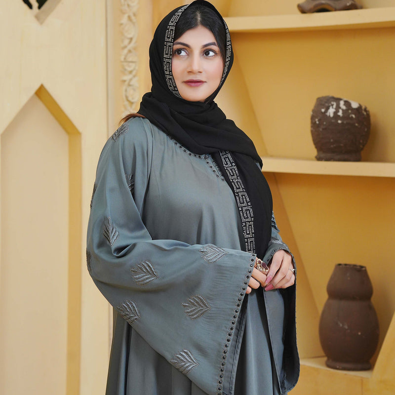 ZAHRA ABAYA WITH EMBROIDERY - HA003