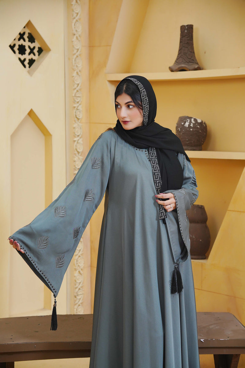 ZAHRA ABAYA WITH EMBROIDERY - HA003